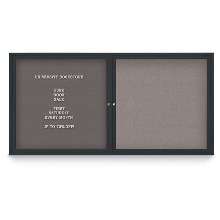 United Visual Products Corkboard, Cobalt/Satin, 24" x 36" UV430H-SATIN-COBACC